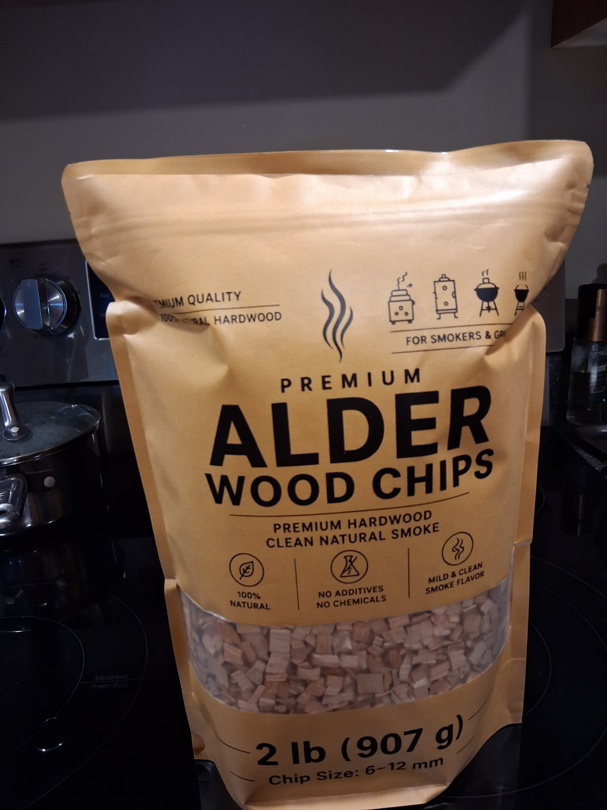 Premium Alder Wood Chips for Smoking – 600 g